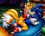  2017 absurd_res anal anal_penetration anthro anthrofied balls big_eyes big_head canine duo erection fox happyanthro hedgehog hi_res male male/male mammal miles_prower nude penetration penis sex sonic_(series) sonic_the_hedgehog 