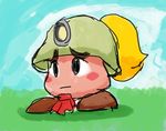  armor blush female goomba goombella helmet mario_bros nintendo not_furry paper_mario ponytail solo unknown_artist video_games 