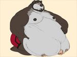  bear belly belly_overhang big_belly big_dom_small_sub blush boxers_(clothing) canine clothed clothing galvinwolf male male/male mammal moobs morbidly_obese obese overweight pinned size_difference topless underwear 