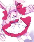  artist_request furry long_hair open_mouth pink_hair rabbit short_hair violet_eyes 