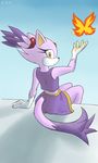  anthro blaze_the_cat butt cat clothed clothing feline female fire gradient_background leo-san looking_at_viewer mammal simple_background solo sonic_(series) video_games 