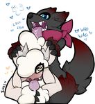  ambiguous_gender anthro canine caprine ear_piercing gail licking male male/ambiguous mammal piercing sheep sheep_(artist) tongue tongue_out wolf 