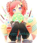  blush dress happy_birthday headdress lollipop love_live!_school_idol_project nishikino_maki red_hair short_hair sweets violet_eyes 