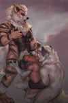 2017 4_toes abs anthro arcanine arm_tuft balls bella_(gasaraki2007) belly big_tail bisexual bisexual_sandwich black_eyes black_nose black_skin black_stripes canine claws dog erection eye_contact eyrich female front_view fur fur_tuft grey_background grey_skin grope group group_sex hair hand_on_chest hand_on_leg hand_on_thigh husky jace_(gasaraki2007) jericho kneeling knot leg_tuft licking looking_at_another looking_at_partner looking_down looking_pleasured looking_up male male/female male/male mammal multicolored_skin muscular muscular_male nintendo nude open_mouth oral orange_skin pec_grasp pecs penis penis_lick pink_nose pok&eacute;mon pose pubes red_skin sandwich_position sex simple_background stripes teeth thick_tail threesome toes tongue tongue_out tuft vein veiny_penis video_games white_hair white_skin white_tail wolf 
