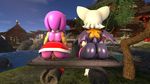  2017 3d_(artwork) amy_rose anthro anus bat big_butt butt clothing darksorm digital_media_(artwork) duo female hedgehog huge_butt mammal pussy rouge_the_bat sitting sonic_(series) 