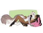  anthro breasts duo feline female female/female fur hair lying mammal nude on_back pillow smile spearfrost 