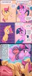  2017 absurd_res alcor90 anus blush clitoris cub dialogue dock english_text equine eyes_closed female feral friendship_is_magic glowing hair hi_res hooves horn horse magic mammal my_little_pony oral pegasus pony purple_eyes purple_hair pussy scootaloo_(mlp) sex spread_legs spreading text twilight_sparkle_(mlp) underhoof wings young 