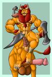  animal_genitalia animal_penis armor bow breath_of_the_wild centaur disney equine equine_penis equine_taur feline foreskin horn lion lynel male mammal melee_weapon mufasa muscular nintendo nipples penis shield sword taur teeth the_legend_of_zelda the_lion_king video_games weapon wolfgerlion64 