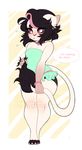  anthro blush clothed clothing feline female mammal petitecat sky slightly_chubby solo standing sweat 