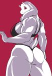 2025 anthro big_breasts biped black_bra black_clothing black_panties black_underwear bovid bra breasts caprine clothed clothed_anthro clothed_female clothing colored eyes_mostly_closed f_draws female fingers fur goat head_turned hi_res horn humanoid_hands looking_at_viewer looking_back mammal muscular muscular_anthro muscular_arms muscular_female narrowed_eyes panties rear_view red_background red_eyelids seductive shaded short_tail side_boob simple_background smile solo standing tail thick_thighs toriel undertale_(series) underwear white_body white_fur