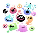  :d ^_^ animal black_eyes blue_slime_(terraria) chuchu_(zelda) closed_eyes closed_mouth creature ditto dragon_quest electric_chuchu electricity floating gooey_(kirby) happy holding holding_umbrella kirby_(series) kreamy_kae looking_at_viewer minecraft minimalism no_humans open_mouth pink_slime_(slime_rancher) pokemon puyo_(puyopuyo) puyopuyo slime_(creature) slime_(dragon_quest) slime_(minecraft) slime_(substance) slime_rancher smile solid_circle_eyes terraria the_legend_of_zelda translated umbrella world_of_goo 