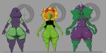 absurd_res armwear big_breasts big_butt black_clothing black_topwear bottomless breasts butt chomper_(pvz) chompzilla clothed clothing elbow_gloves electronic_arts elemental_creature elemental_humanoid estebon89 eyewear eyewear_on_head featureless_feet feet female flora_fauna flower flower_creature gloves goggles goggles_on_head green_body green_clothing green_legwear green_shadow green_thigh_highs grey_background group handwear hi_res huge_butt humanoid leaf leaf_hair legwear leotard peashooter_(pvz) petal_hair plant plant_hair plant_humanoid plants_vs._zombies plants_vs._zombies_heroes popcap_games pseudo_hair purple_body purple_clothing purple_gloves purple_handwear purple_hood purple_legwear purple_leotard purple_thigh_highs rear_view simple_background solar_flare_(pvz) spikes spikes_(anatomy) sunflower_(pvz) tentacles thigh_highs topwear trio vine_tentacles wide_hips