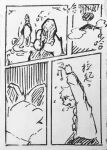 absurd_res anthro black_and_white bodily_fluids bovid caprine chinese_text clothing comic cum cum_from_pussy cum_in_pussy cum_inside duo female fur genital_fluids genitals hi_res holding_penis hooves jin_xu lokaner mammal monochrome pen_(artwork) penis pigtails pussy sheep text topwear traditional_media_(artwork) wang_fang white_body white_clothing white_fur white_topwear
