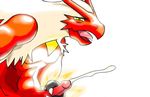  beak blaziken blush cum cumshot erection male masturbation nintendo nude open_mouth orgasm penis plain_background pok&#233;mon pokemon solo tongue video_games white_background yellow_eyes 