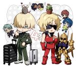  aeug amuro_ray blonde_hair blue_eyes blue_hair brown_hair challia_bull gloves gundam gundam_gquuuuuux haro hyaku_shiki jonburrrr kamille_bidan lalah_sune male_focus mecha mecha_pilot_suit military_uniform mobile_suit_gundam multiple_boys open_mouth quattro_bajeena robot science_fiction shirouzu_(gundam) shirt short_hair spoilers zeta_gundam 