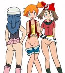  artist_request bottomless dawn haruka_(pokemon) hikari_(pokemon) jk kasumi_(pokemon) may misty nintendo no_panties no_pants pokemon uncensored 