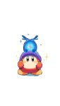  absurdres blush brown_eyes colored_skin full_body highres kirby_(series) kirby_and_the_forgotten_land looking_at_another mikanbananala no_humans orange_skin simple_background sparkle star-crossed_world starry_(kirby) waddle_dee white_background 