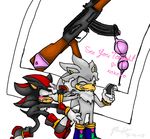  ak47 gun inanimate shadow_the_hedgehog silver_the_hedgehog sonic_team 