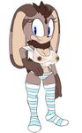  2017 anthro big_breasts breasts cleavage clothed clothing fan_character female lagomorph mammal nipples rabbit ravnic smile solo sonic_(series) 