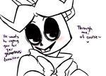  &lt;3 2016 animatronic anthro blush bow_tie buckteeth bust_portrait demonbon_(inkyfrog) dialogue english_text five_nights_at_freddy&#039;s inkyfrog lagomorph looking_at_viewer machine male mammal portrait rabbit red_pupils restricted_palette robot simple_background smile solo talking_to_viewer teeth text video_games white_background 