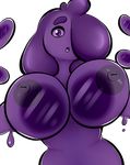 anthro big_breasts boobs_against_glass breasts female goo looking_at_viewer looking_back not_furry open_mouth purple_eyes quin-nsfw slime solo tongue toxa_(character) 
