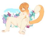  aj_ferret anthro breasts female ferret flipside mammal mustelid nude presenting pussy pussy_juice sitting sitting_back solo spread_legs spreading 