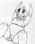  2015 animatronic anthro avian bird black_and_white blush chicken disembodied_penis duo female five_nights_at_freddy&#039;s inkyfrog lying machine male male/female monochrome on_back penetration penis pussy robot sex simple_background slightly_chubby solo_focus traditional_media_(artwork) vaginal vaginal_penetration video_games white_background withered_chica_(fnaf) 