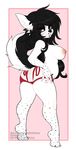  anthro big_breasts breasts butt canine clothing female lace looking_at_viewer mammal nipples panties petitecat slightly_chubby smile solo underwear 