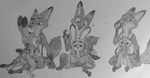  anthro canine clothed clothing disney drawning duo erection female fox judy_hopps lagomorph male mammal nick_wilde nude partially_clothed pussy rabbit simple_background size_difference smile suggestive white_background zootopia 