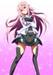  blue_eyes gakusen_toshi_asterisk highres julis-alexia_von_riessfeld ka2 long_hair looking_at_viewer pink_hair solo thighhighs 