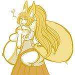  &lt;3 animal_humanoid belly big_belly blush butt canine female fox fox_humanoid humanoid hyper hyper_pregnancy mammal navel pregnant slickpens 