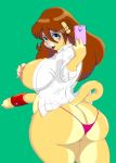  anthro big_breasts big_butt breasts butt cellphone clothed clothing danellz felid female huge_breasts lion mammal pantherine panties phone solo underwear 
