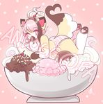  &lt;3 &lt;3_eyes andogg anthro breasts clothing dessert feline female food fur hair ice_cream looking_at_viewer mammal panties solo underwear watermark 