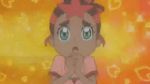  1boy 1girl black_hair blush brother_and_sister dark_skin hoshi_(pokemon) kaki_(pokemon) multicolored_hair pokemon pokemon_(anime) pokemon_sm pokemon_sm_(anime) red_hair 