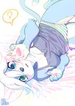  artist_request cat furry open_mouth short_hair teal_eyes white_hair 