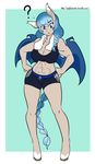  2017 ? abs anthro arnachy bat_pony bat_wings blue_eyes blue_hair braided_hair breasts cleavage clothed clothing equine fan_character female hair hands_onhips mammal membranous_wings my_little_pony pose slit_pupils solo sparkles wings 