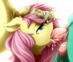  2017 animal_genitalia animal_penis collar cum cum_in_mouth cum_inside equine equine_penis eto_ya faceless_male female fluttershy_(mlp) friendship_is_magic group hair hi_res horse long_hair male mammal my_little_pony neck_bulge oral penis pink_hair pony sex simple_background solo_focus tongue tongue_out vein white_background 