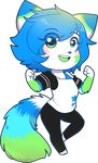  alpha_channel andogg anthro chibi clothed clothing feline female fur hair mammal open_mouth simple_background smile solo transparent_background 