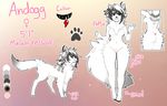  andogg anthro canine collar featureless_crotch female feral fur hair looking_at_viewer mammal model_sheet nude smile solo 