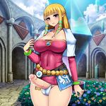  10s 1girl bangs blonde_hair blue_eyes blush breasts cum elzikyuchi erection futanari large_breasts long_hair outdoors penis photoshop pointy_ears princess_zelda shiny shiny_hair shiny_skin sidelocks standing the_legend_of_zelda the_legend_of_zelda:_skyward_sword thighs uncensored veins veiny_penis 