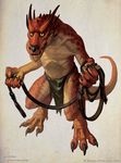 clothing dungeons_&amp;_dragons kobold loincloth male meepo official_art olga_debras reptile sad scalie yellow_eyes 