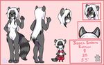  andogg anthro breasts featureless_breasts female fur hair looking_at_viewer mammal model_sheet nude raccoon smile solo standing 