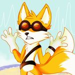  2017 canine clothing fox fur gloves lycisca male mammal miles_prower sonic_(series) sonic_boom 