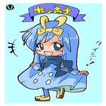  :d bangs blue blue_eyes blue_hair blue_legwear bow breasts buttons character_name chibi commentary_request dress dress_lift eyebrows_visible_through_hair eyelashes furigana gen_4_pokemon hair_between_eyes hair_bow leg_up long_hair long_sleeves looking_away looking_to_the_side lowres mamecho_(ageatcosh) medium_breasts multicolored multicolored_clothes multicolored_dress no_nose open_mouth pantyhose partially_translated personification pokemon pokemon_(game) pokemon_dppt prinplup puffy_long_sleeves puffy_sleeves shoes sleeves_past_wrists smile solo standing standing_on_one_leg text_focus tongue translation_request turtleneck v-shaped_eyebrows yellow_bow yellow_footwear 
