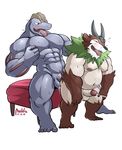  2016 abs anal anal_penetration anthro balls biceps blush cum cum_in_ass cum_inside cum_while_penetrated fangs gogoat hands-free horn machoke maldu male male/male muscular muscular_male nintendo nipple_pinch open_mouth orgasm pecs penetration penis pinch pok&eacute;mon pok&eacute;morph simple_background sitting slightly_chubby teeth tongue tongue_out vein video_games white_background 