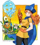  alena_(dq4) anniversary bad_id bad_pixiv_id blush breasts brey cape clift crystal curly_hair dragon_quest dragon_quest_iv earrings gloves hat herb jewelry kei-co long_hair medium_breasts multiple_boys open_mouth orange_hair pantyhose potion red_eyes short_hair smile 