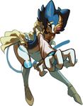  blue_hair duel_monster lunalight_blue_cat mask s_serpe solo white_background yuu-gi-ou yuu-gi-ou_arc-v 