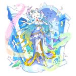  artist_request beamed_sixteenth_notes dragalia_lost dress eighth_note eyebrows_visible_through_hair feathers gem gradient_hair half_note hand_on_own_chest high_heels jewelry long_hair lucretia_(dragalia_lost) multicolored multicolored_hair music musical_note non-web_source official_art open_mouth pentagram quarter_note saitou_naoki singing smile 