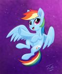  blue_feathers blue_fur cutie_mark equine feathered)wings feathers friendship_is_magic fur hair hooves mammal multicolored_hair my_little_pony pegasus rainbow_dash_(mlp) rainbow_hair smile tsitra360 wings 
