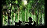  anthro canine dinosaur duo forest fox fox_mccloud grass male mammal nintendo prince_tricky silhouette sitting staff star_fox tree video_games weapon さるゐも 